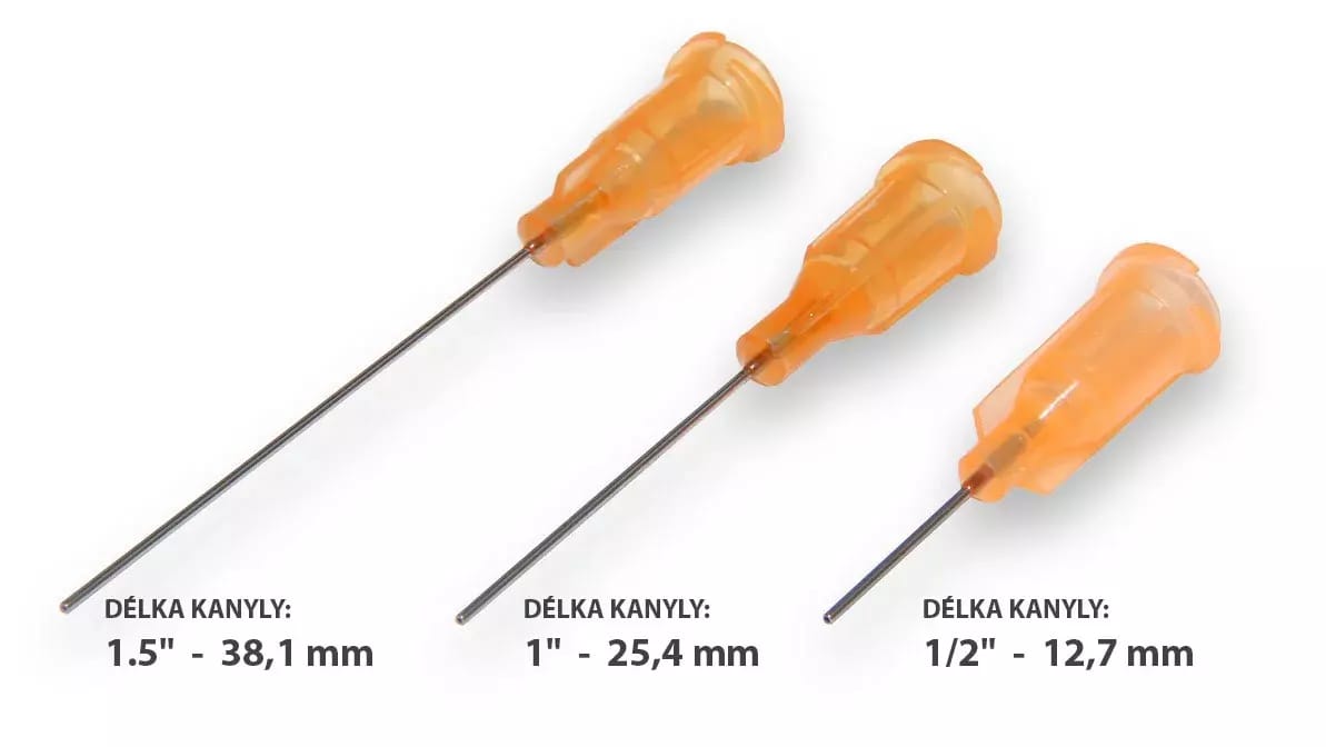 Geklebte Dosiernadeln mit Edelstahlkanüle 38,1mm blau 22G 50St – 2