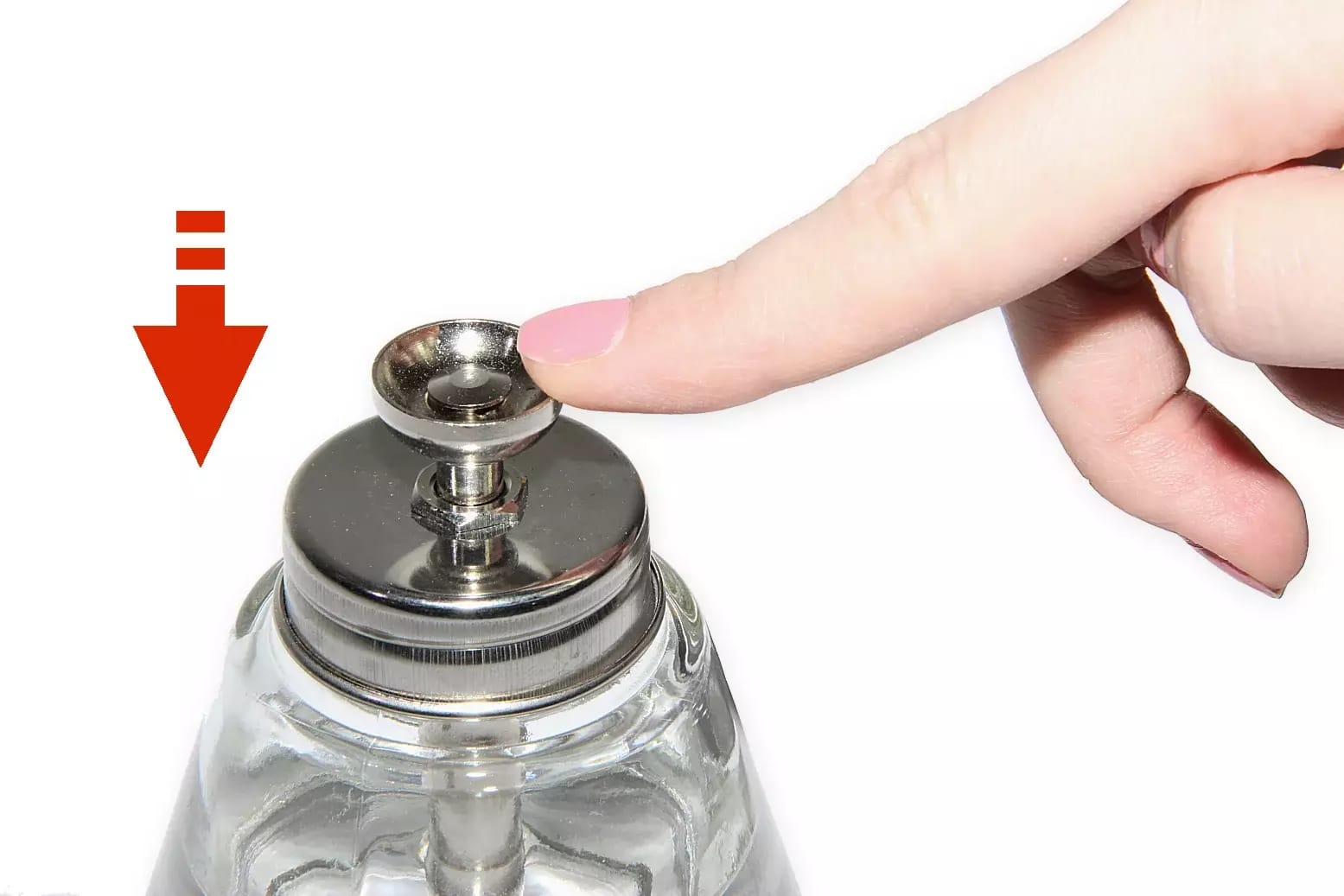 Glasbehälter für flüchtige Flüssigkeiten 150ml mit Dosierpumpe und Becher – 2