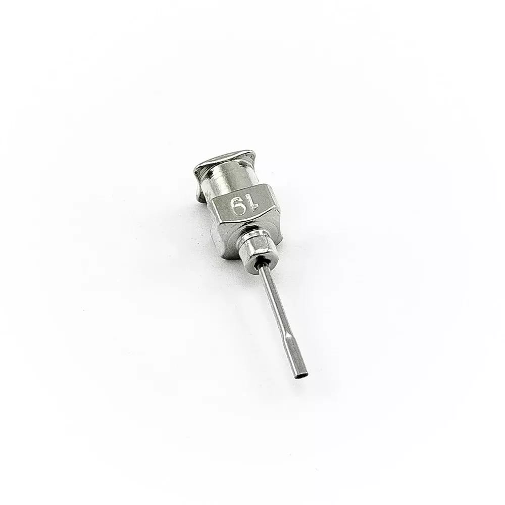 Edelstahl-Dosiernadel flach 19G 0,5\"