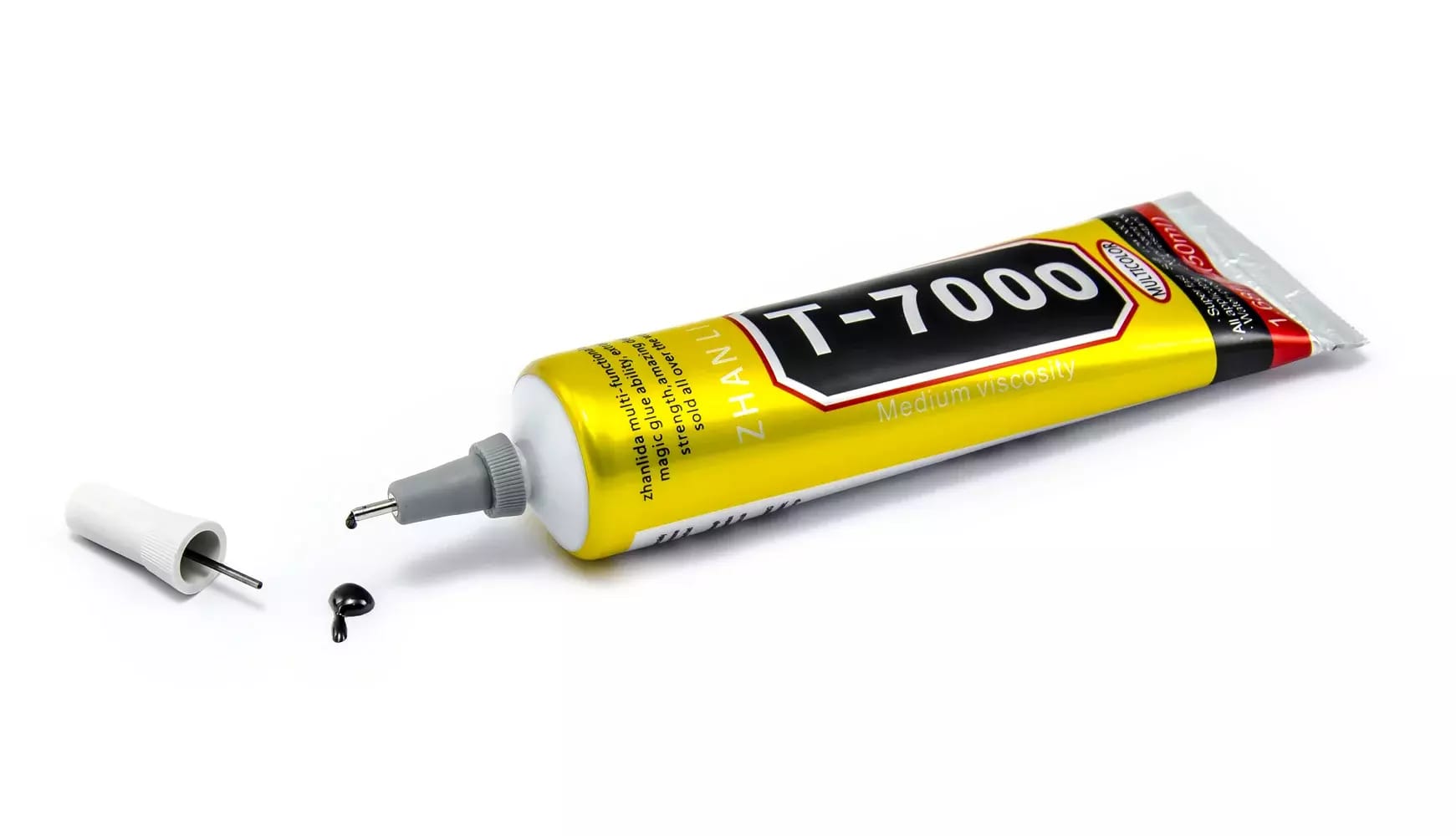 Silikonkleber T-7000 für die Elektronikreparatur, schwarz (50ml) – 2