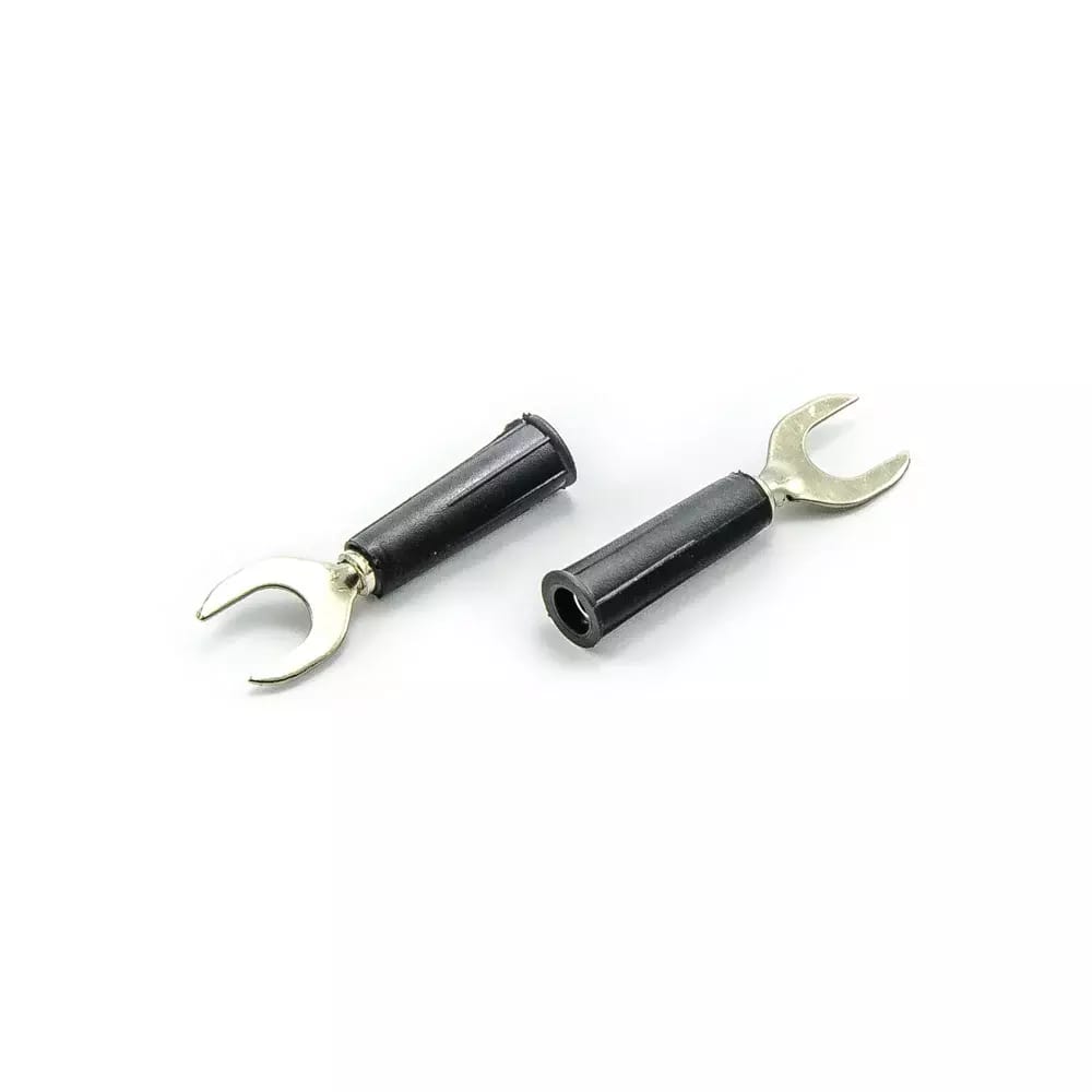 Reduzierstück Banane - Kabelgabel schwarz 8mm