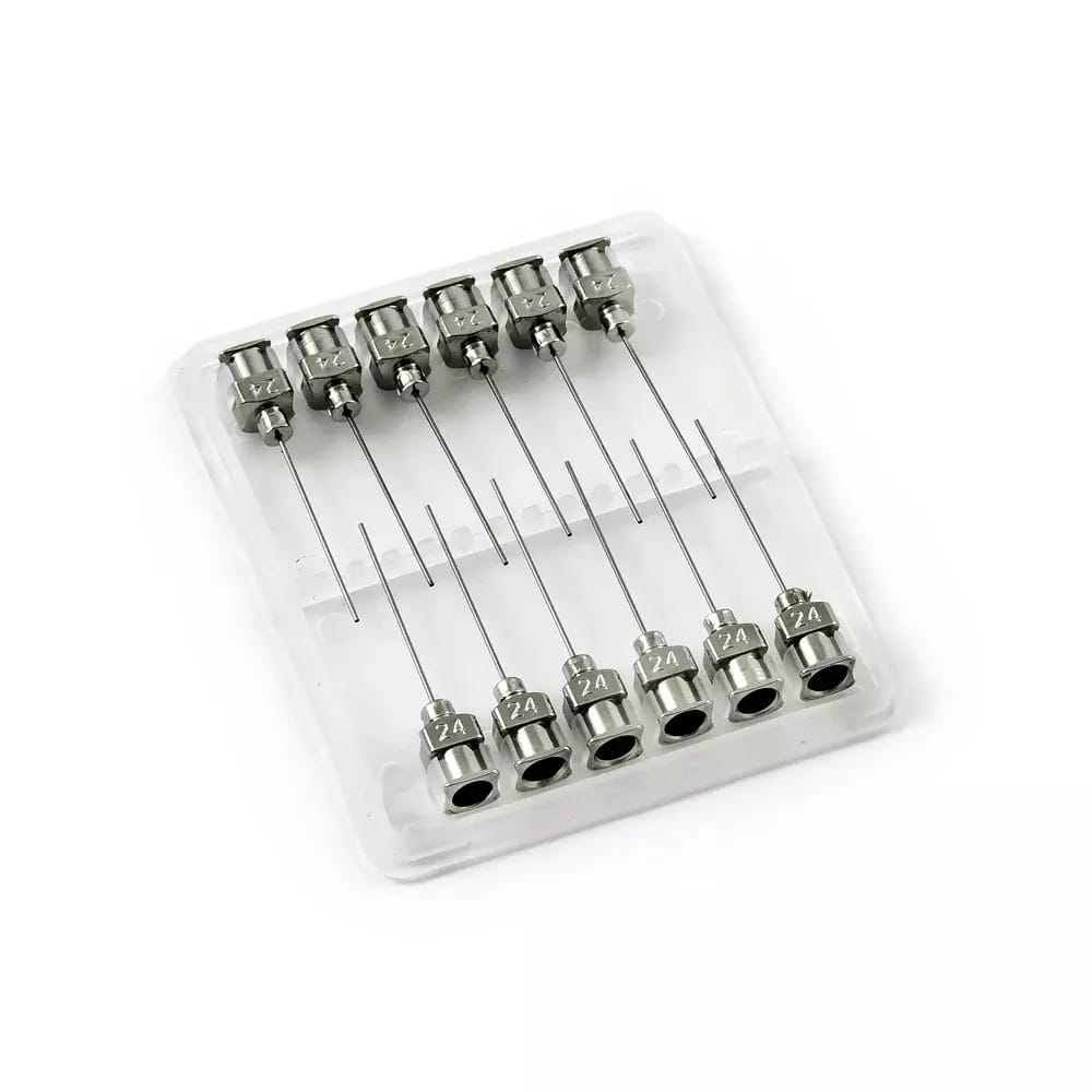 Edelstahl-Dosiernadeln 24G 1\" Satz 12 Stk