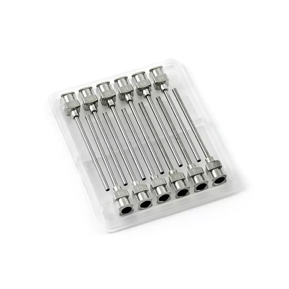 Edelstahl-Dosiernadeln 15G 1,5\" Satz 12 Stück