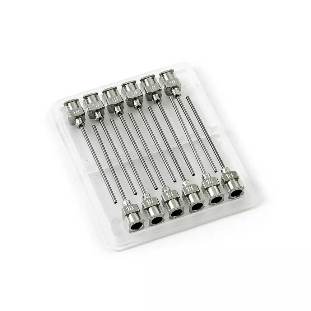 Edelstahl-Dosiernadeln 18G 1,5\" Satz 12St