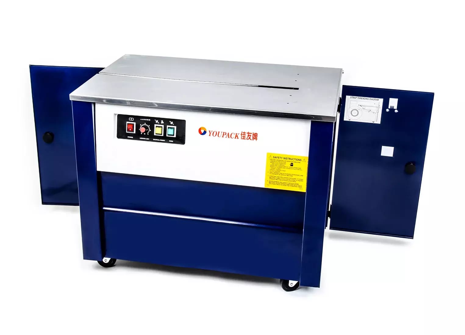 Halbautomatische Umreifungsmaschine für Kunststoff-PP-Bänder YouPack KZB – 2