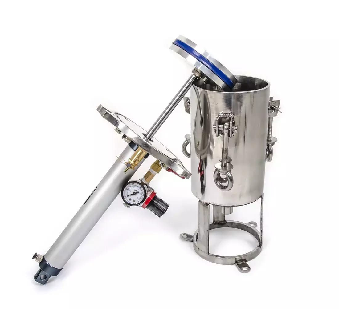 Edelstahl-Druckbehälter mit Kolben 2L – 2