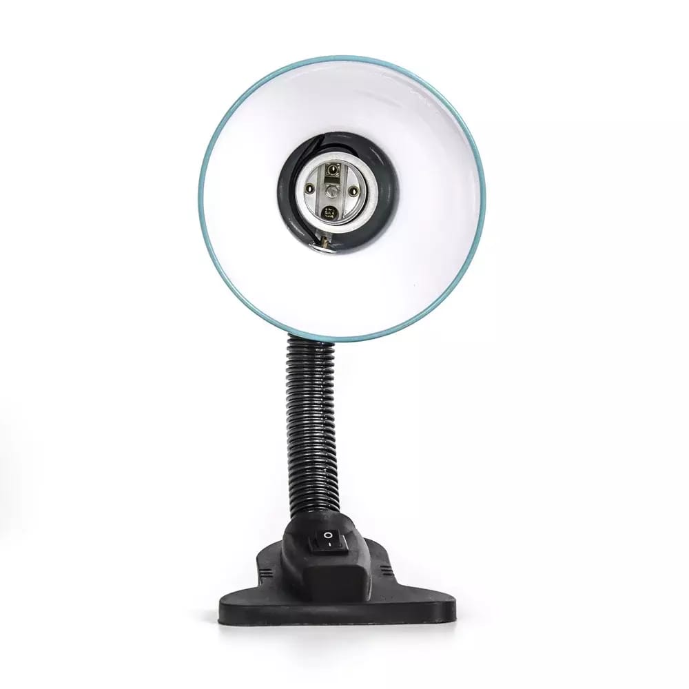 Flexible Tischleuchte mit Clip für E27 Glühbirnen grau-blau – 2