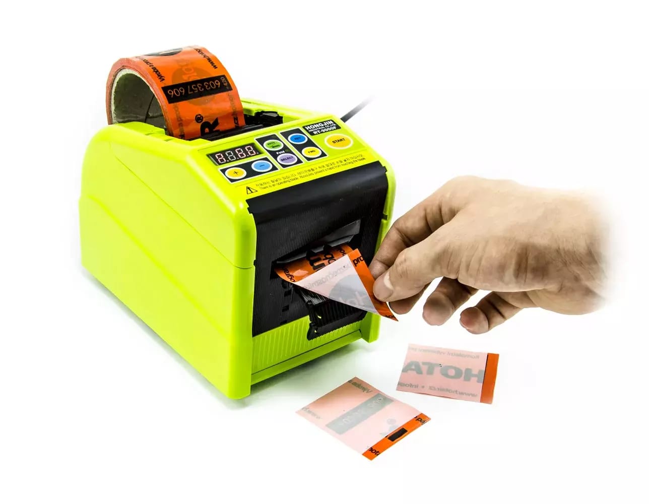 Klebebandabroller mit nicht klebenden Endprodukten und Makros RT-9000F – 2