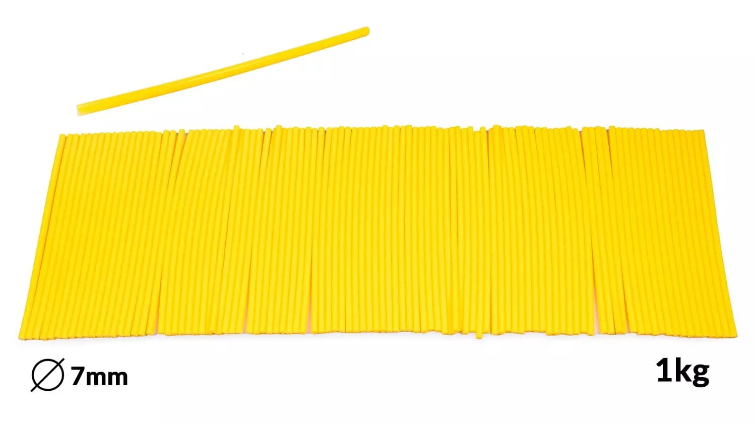 Schmelzbare gelbe Minen für Klebepistole Durchmesser 7mm 1kg