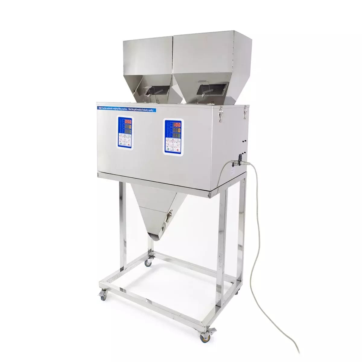 Doppelte industrielle Dosiermaschine für Schüttgüter und Mischungen 2x 2-500g