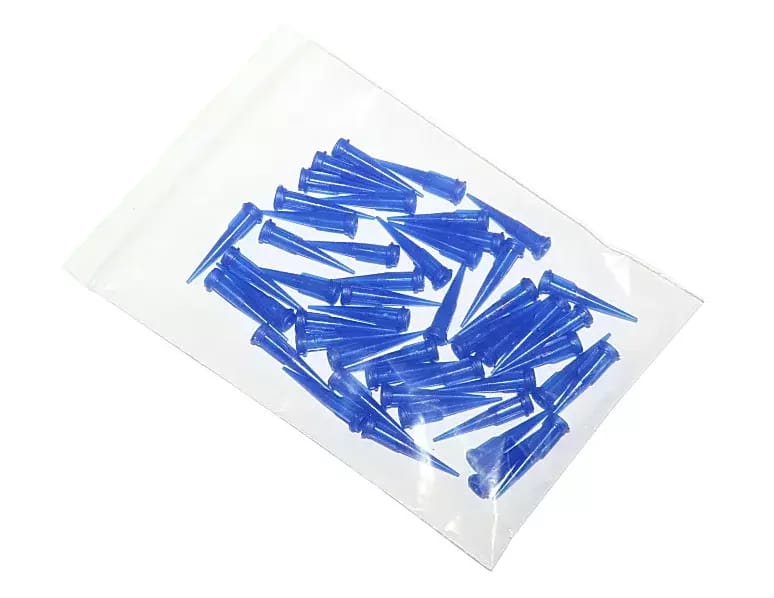 Konische Kunststoff-Dosiernadeln blau 22G 50St