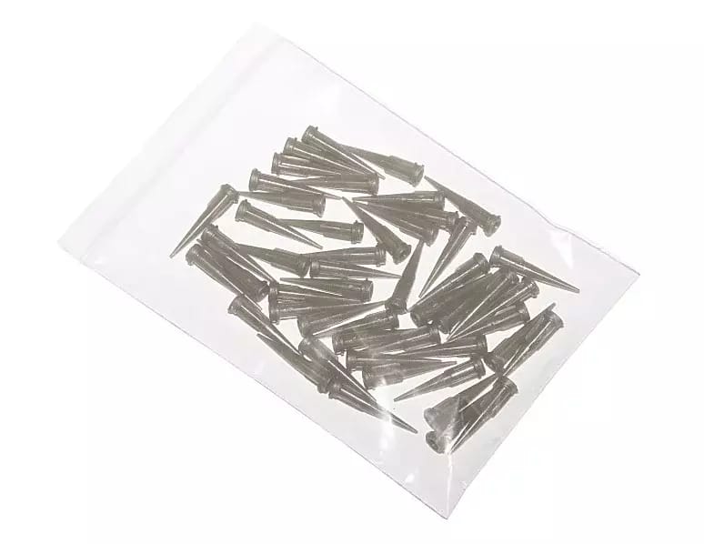 Konische Kunststoff-Dosiernadeln grau 16G 50St
