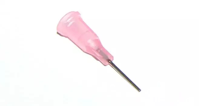 Geklebte Dosiernadeln mit Edelstahlkanüle 12,7mm rosa 20G 1St