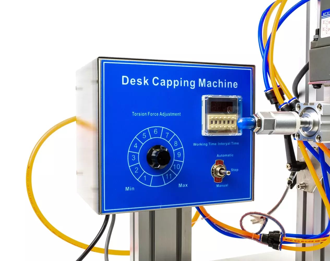 Pneumatisch-elektrischer Tisch-Flaschenverschließer für atypische Verschlüsse XLSGJ-6100 – 2
