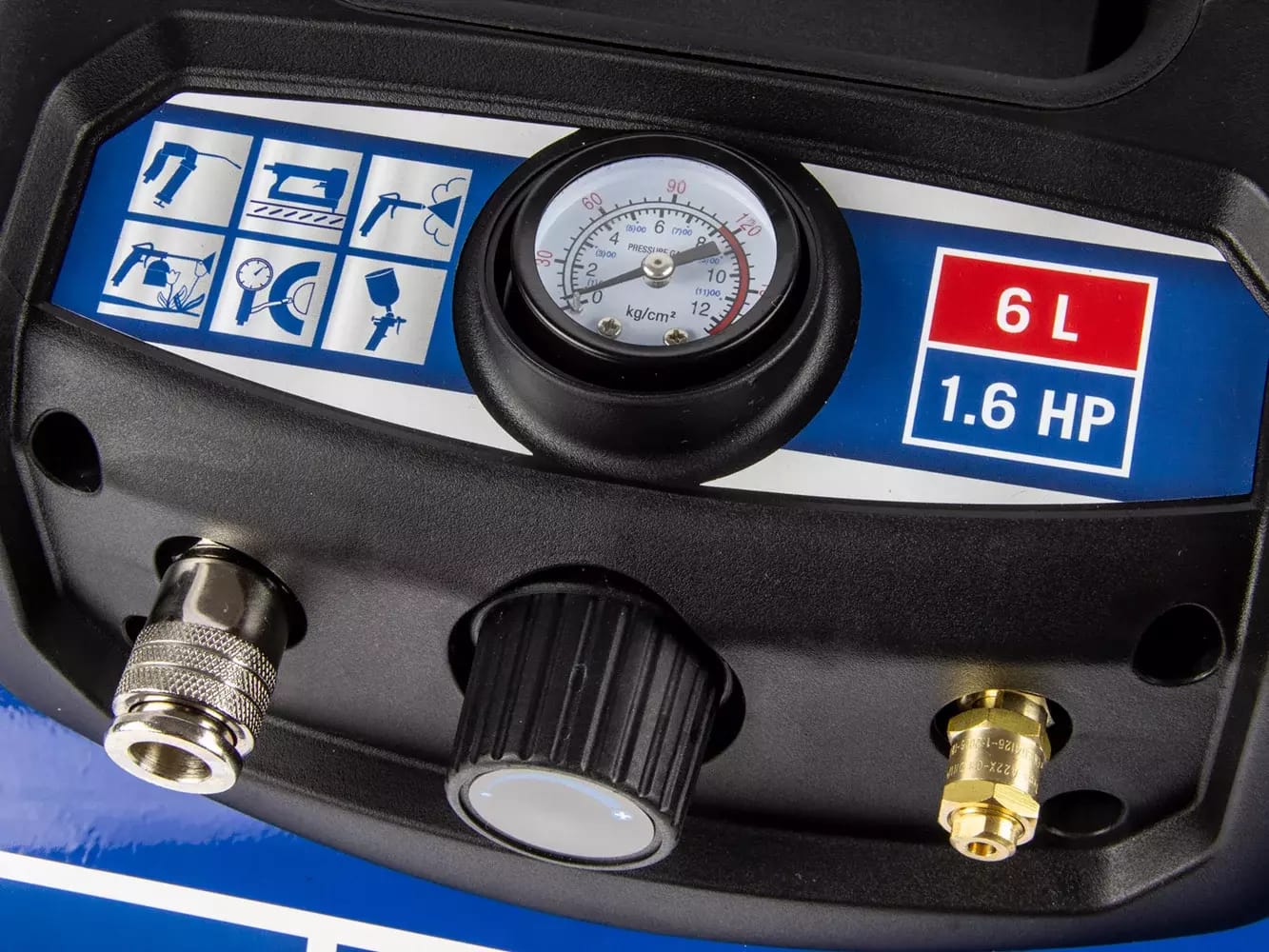 Mittlerer Kompressor mit 6L Luftbehälter und Zubehör – 2