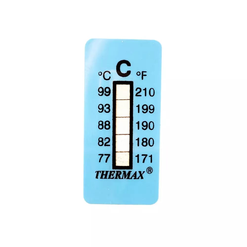 Selbstklebender Thermometer-/Anzeigestreifen nicht umkehrbar 77-99°C – 2
