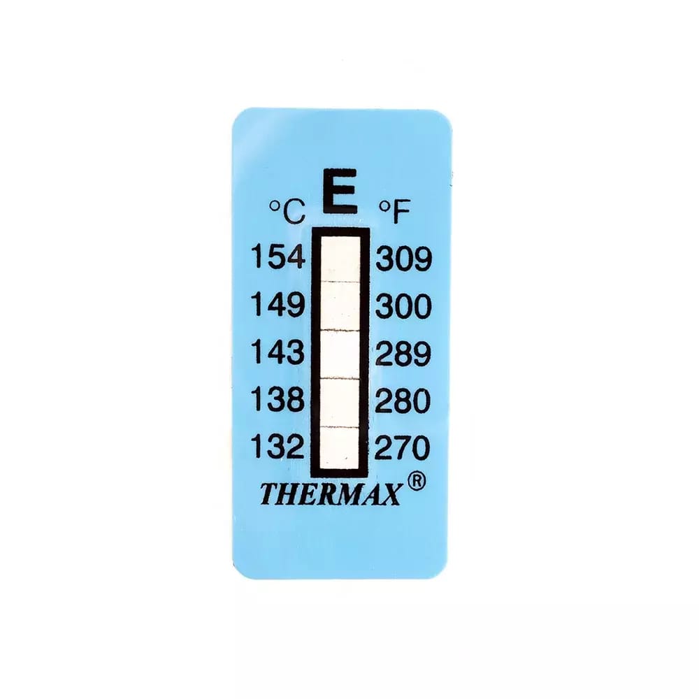 Selbstklebender Thermometer-/Anzeigestreifen nicht umkehrbar 132-154°C – 2