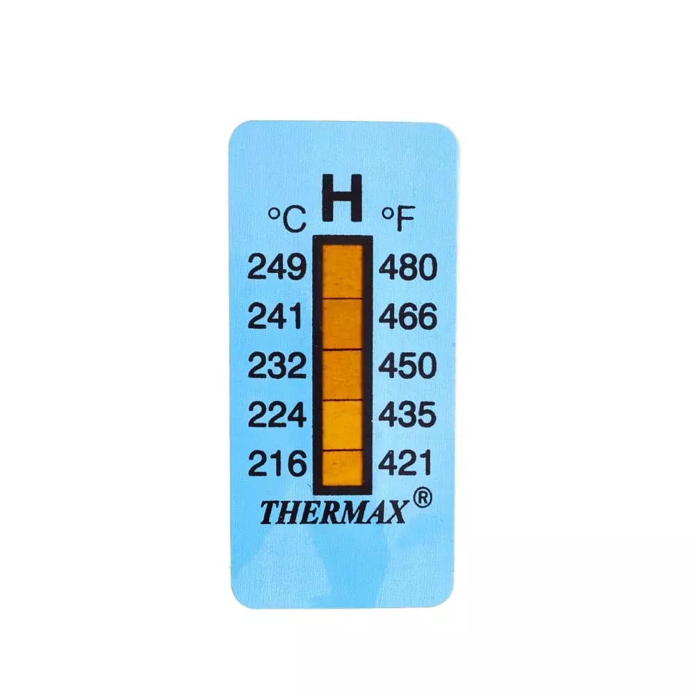 Selbstklebender Thermometer-/Anzeigestreifen nicht umkehrbar 216-249°C – 2