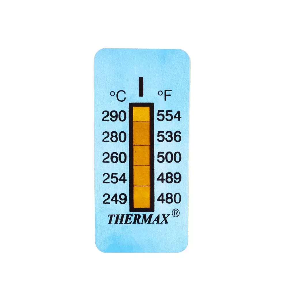 Selbstklebender Thermometer-/Anzeigestreifen nicht umkehrbar 249-290°C – 2