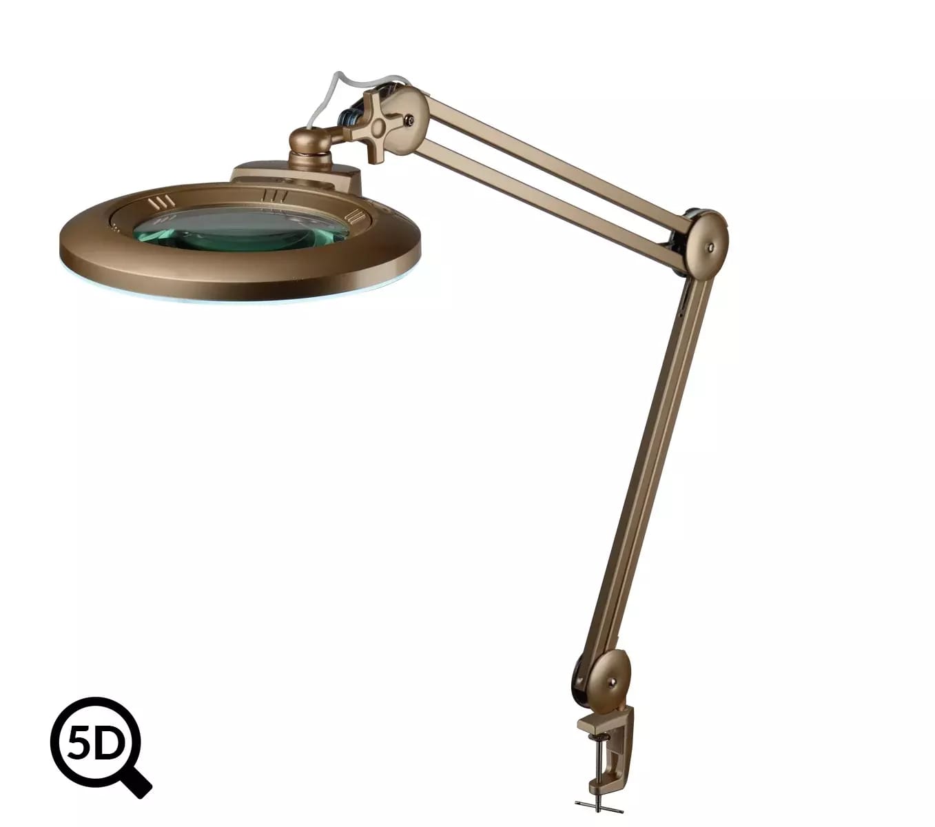 Gold dimmbare LED-Lampe mit Vergrößerungsglas IB-150, Durchmesser 150mm, 5D