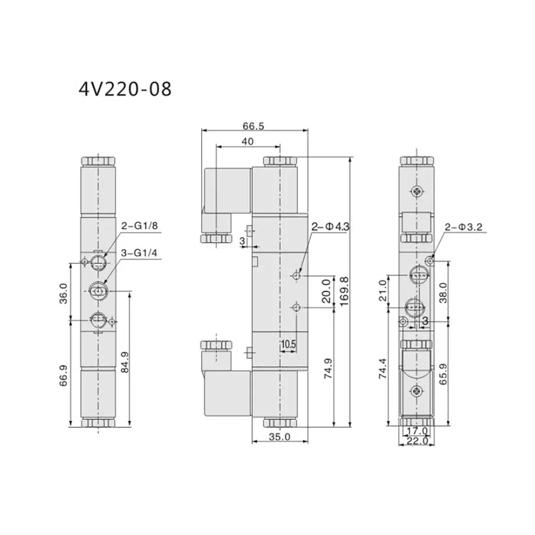 Elektrischer Hubmagnet 5/2 4V220-08 230V AC – 2