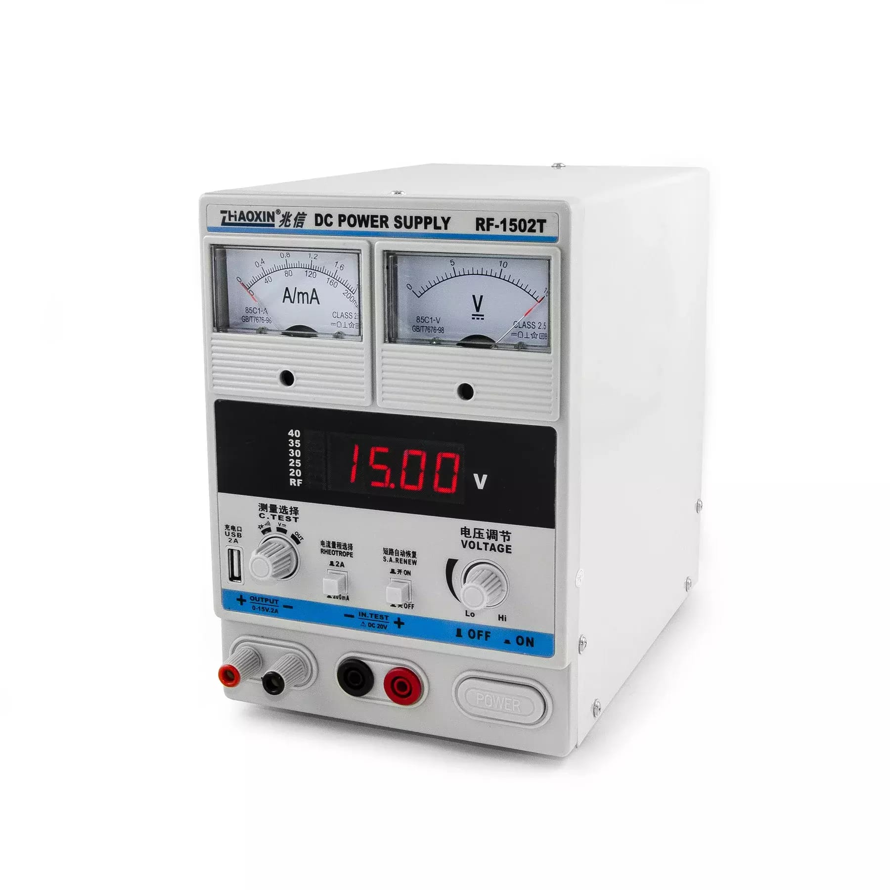 Labornetzgerät RF-1502T 0-15V/2A