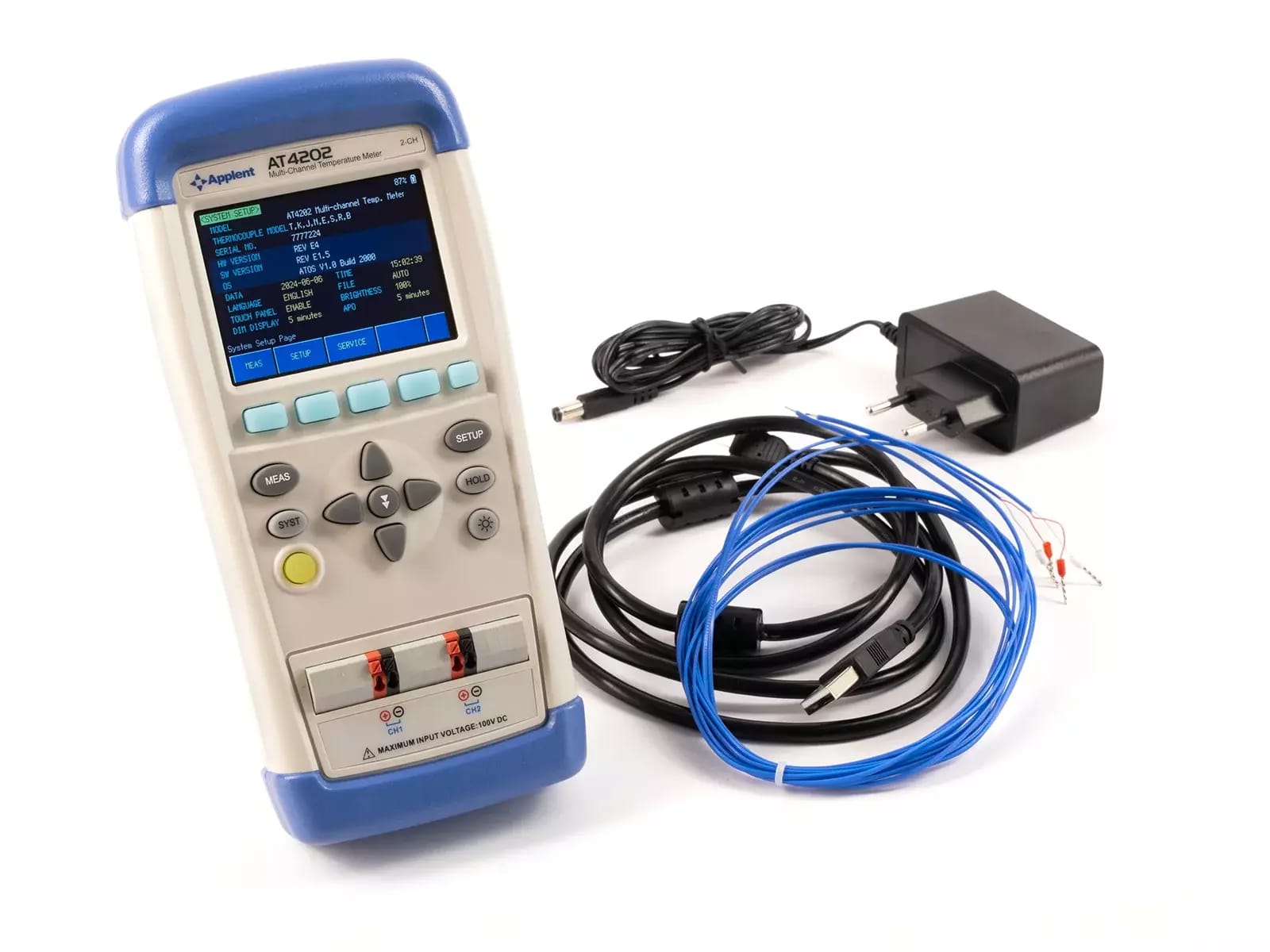 Applent AT4202 Zweikanal-Thermoelement-Datenlogger und Thermometer