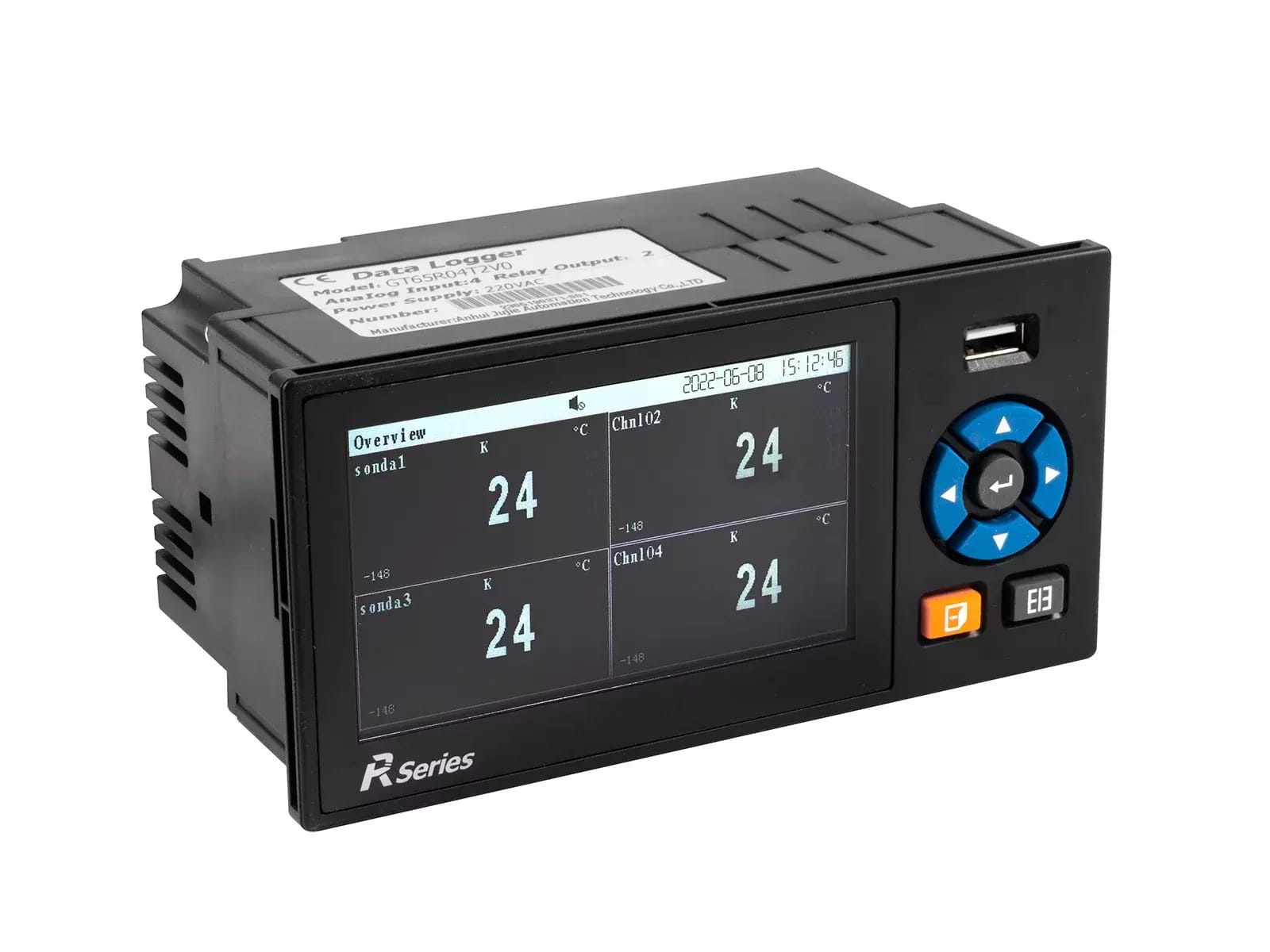 Digitaler Datenlogger / Schreiber GT65R04 - 4 Eingänge
