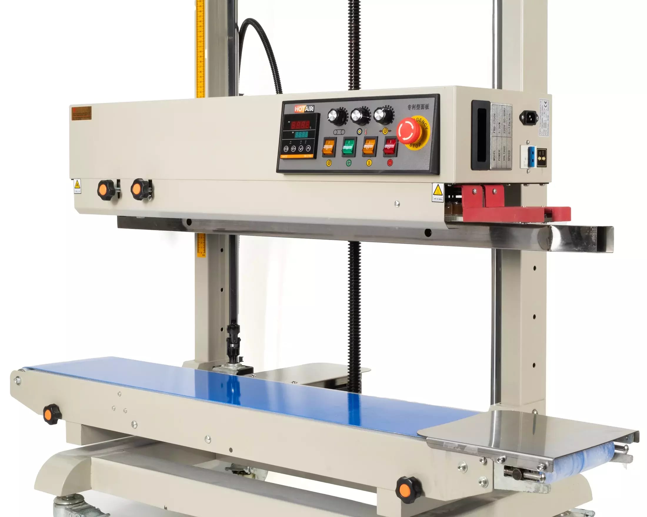 Höhenverstellbare Durchlaufschweißmaschine mit Bedruckung für große Säcke F1200 – 2