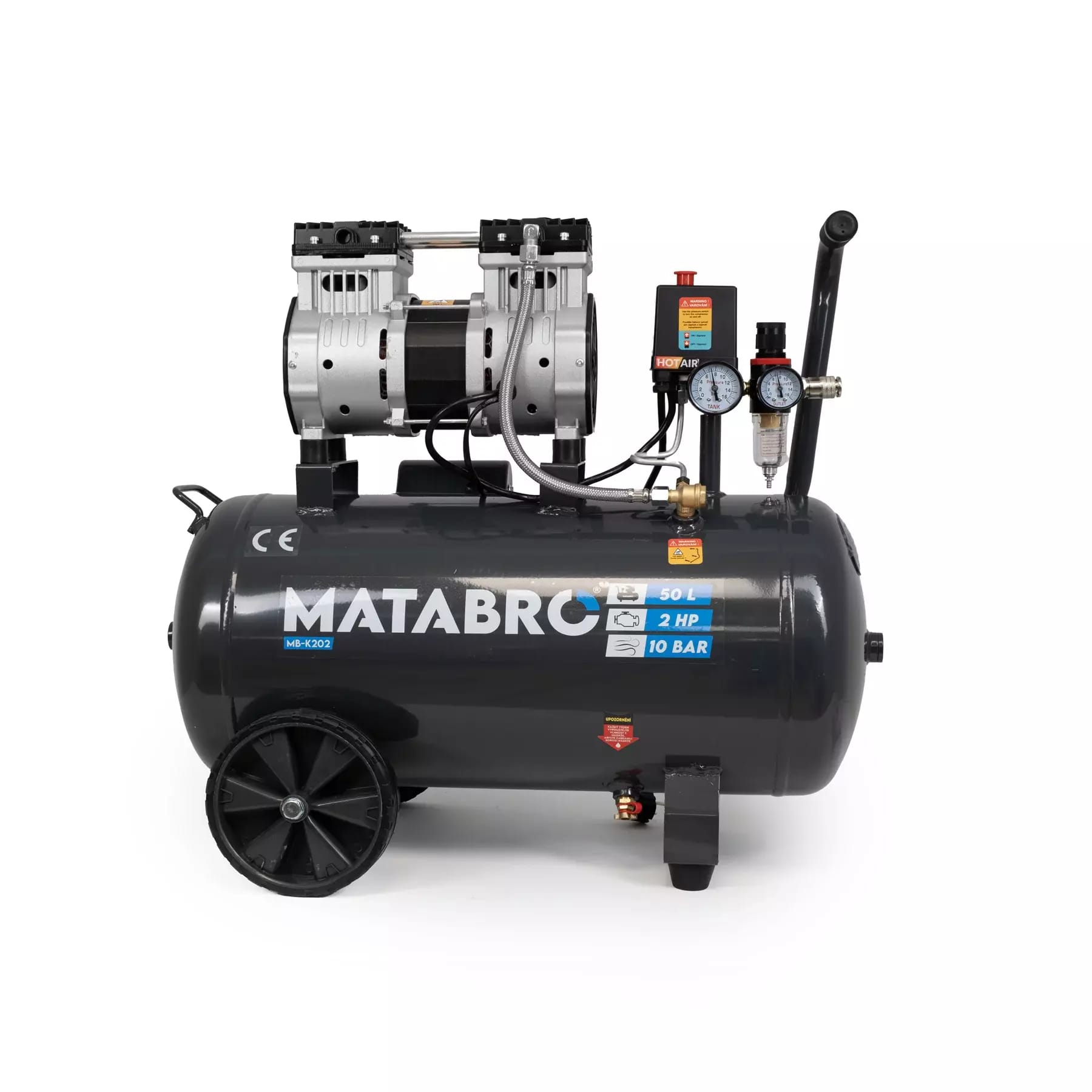 Ölfreier Kompressor Matabro MB-K202 - 50l, 230V, 1500W